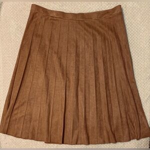 Harmony & Havoc Brown (Tan-Camel) Pleated Skirt. Size L.